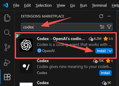 搜索 Codex 插件截图
